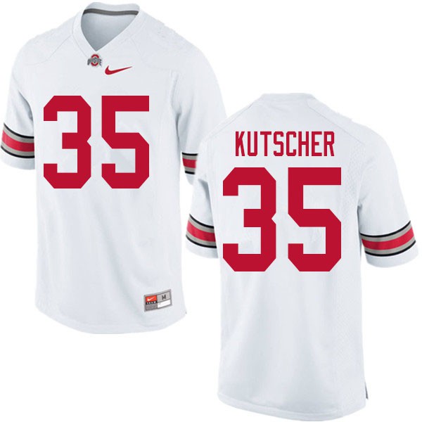 Ohio State Buckeyes #35 Austin Kutscher Men Embroidery Jersey White
